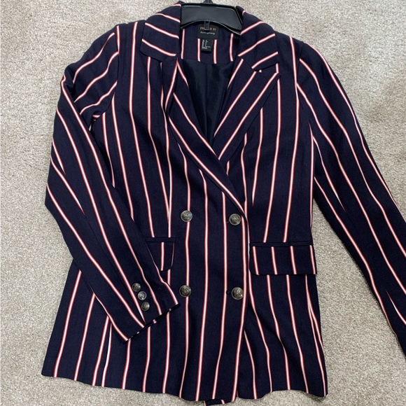 Forever 21 royal blue stripe blazer - Picture 1 of 3